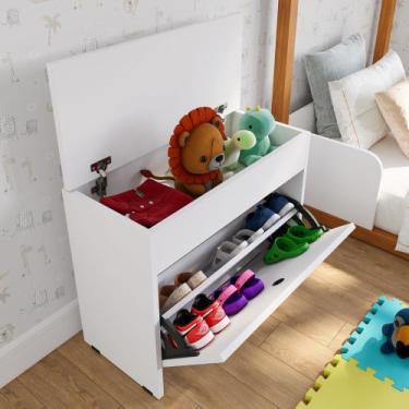 Imagem de Sapateira Baú Hall Entrada 1 Porta Basculante Organizadora Multiuso El