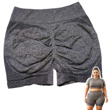 Imagem de Short Levanta Bumbum Treino Pilates Fitness Ioga Musculaçao Exercicio Cintura Alta Modelador Corpo Confortavel