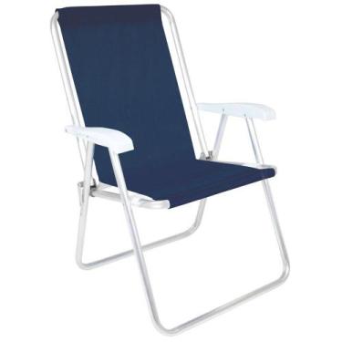 Imagem de Cadeira Alta Conforto Total Mor, Alumínio, Azul Marinho  2182