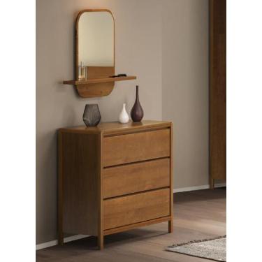 Imagem de Cômoda para Quarto 3 Gavetas Madeira Maciça Modena - Weihermann