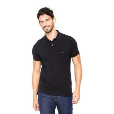 Imagem de Camisa Polo Tommy Hilfiger Liquid Cotton Cuff Slim Marinho-Masculino