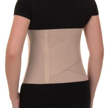 Imagem de Faixa Cinta Abdominal Elástica Pós Operatório Em X Bege Artipé - ARTIP