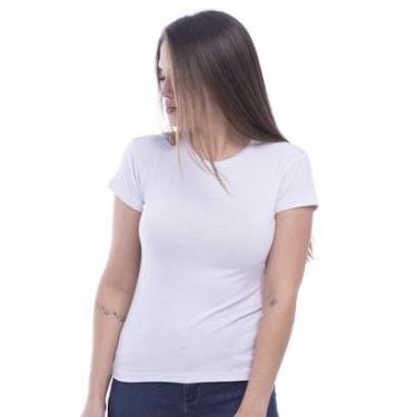 Imagem de Blusa Camiseta Básica Feminina Blusinha Baby Look Algodão-Feminino