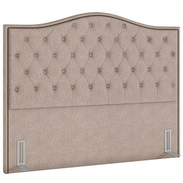 Imagem de Cabeceira Cama Box Casal Queen 160Cm Siena P02 Linho Areia