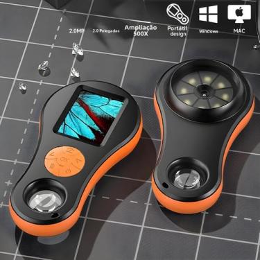 Imagem de Lupa Digital Portátil HD 1080P 500X, Microscópio De Mão 20x Para Repar