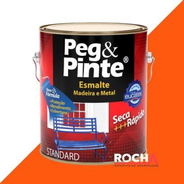 Imagem de Tinta Esmalte Peg e Pinte para Ferro e Metal 900ml - Eucatex, Laranja 