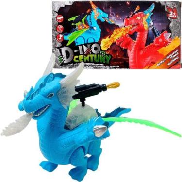 Imagem de Brinquedo Dragão Dinossauro Dragão 3 Cabeças com Som Luz e Movimento A