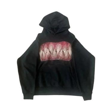 Imagem de Moletom Feminino Oversized Harajuku Y2k Com Estampa Gótica Grunge, Mod