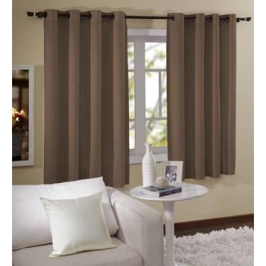 Imagem de Cortina Para Sala/Quarto Oxford 200x180  Admirare, Marrom