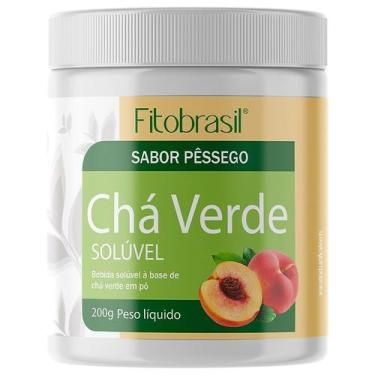 Imagem de Chá Verde Solúvel Natural Sabor Pêssego 200g - FITOBRASIL