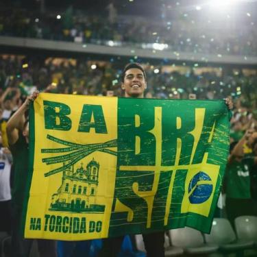 Imagem de Bandeira Brasil Torcida Bahia sem Haste 90x140 - Sr Preço