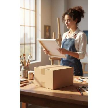 Imagem de 2x Kit 25 Caixas Papelão 25x25x14cm - Envios Seguros e Organ - Congrat