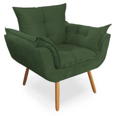 Imagem de Poltrona Decorativa Opala Deluxe Suede Verde