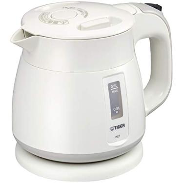 Imagem de Chaleira elétrica Tiger Thermos 600 ml branca Wakuko PCF-G060-W Tiger
