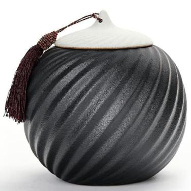 Imagem de Latas de chá de grés seladas de 11 cm para decoração de chá Puer Caddy Kung Fu