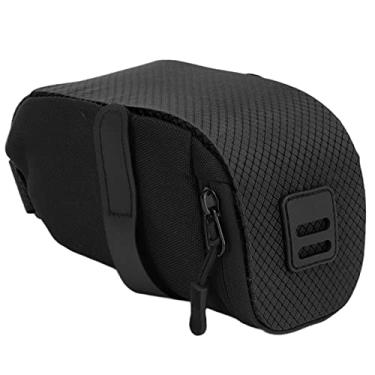 Imagem de SPYMINNPOO Bolsa de selim de bicicleta, bolsa de bicicleta, bolsa de bolso para bicicleta de montanha impermeável, com alça para assento, equipamento de ciclismo impermeável para bicicleta de estrada de montanha (preto)