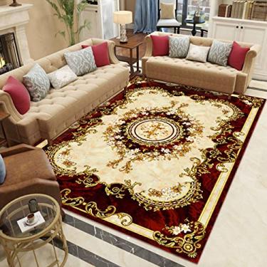 Imagem de youyoucool Tapetes multicoloridos – Tapetes modernos com padrões abstratos tapete de área de pilha média, 119 x 160 cm