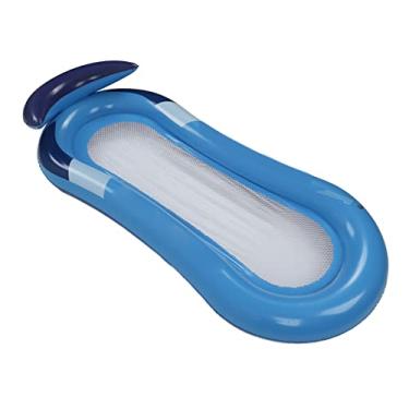 Imagem de Cama flutuante inflável, rede flutuante para piscina leve embalagem pequena equipamento de natação salvamento de segurança para rio