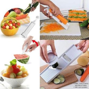 Imagem de Kit Cortador Para Legumes E Frutas 4 Em 1  Funções De Descascador Fati