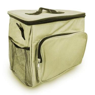 Imagem de Bolsa Térmica Bege 26 Cm Bag Freezer Lanche Praia Bebidas - C3b