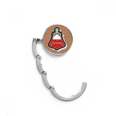 Imagem de Gancho de mesa de Natal com ícone de desenho animado e gancho decorativo com fecho dobrável