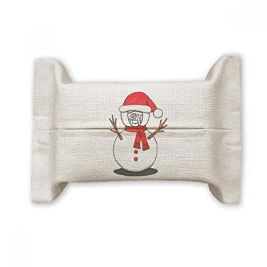 Imagem de Lenço de Natal boneco de neve Horus galho, capa de papel para lenços faciais, saco de linho de algodão