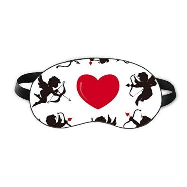 Imagem de Cupido Angel Red Heart Comination Pattern Sleep Eye Shield Soft Night Blinfold Shade Cover