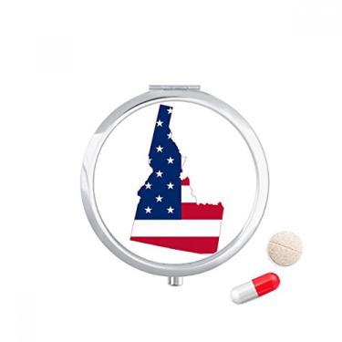 Imagem de Idaho America Mapa de Estrelas Listras Bandeira Caixa de Armazenamento de Remédio Dispensador de Remédio