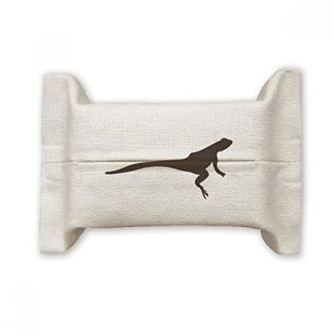 Imagem de Black Lizad Animal Portrayal Suporte de capa de papel para lenços faciais Saco de linho de algodão