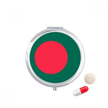 Imagem de Estojo de comprimidos com bandeira nacional de Bangladesh da Ásia, caixa de armazenamento de medicamentos