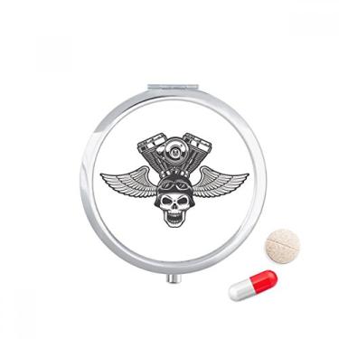 Imagem de Óculos de luz, esqueleto de motocicleta, caixa de armazenamento de remédios