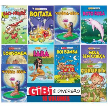 Imagem de Kit Gibis Lendas Do Folclore Coleção Gibi É Diversão 10 Volumes - Cira