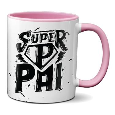 Imagem de Caneca Criativa Super-Herói Feliz Dia Dos Pais Super Pai (Rosa)