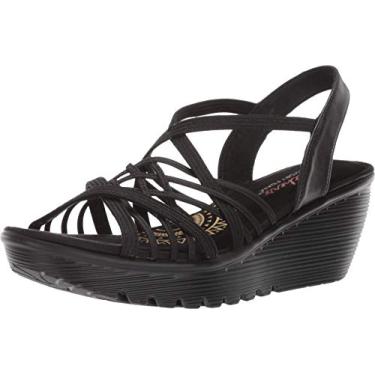 Imagem de Skechers Sandália feminina Parallel - Crossed Wires - Multi Gore Slingback SandalWedge, Preto, 5.5