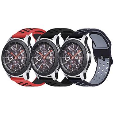 Imagem de Pulseira extra para Samsung Gear S3/ Galaxy Watch 46mm (Vermelho_Preto/Preto_Cinza/Preto_Verde)