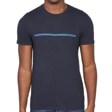 Imagem de Camiseta Calvin Klein Jeans Masculina New Logo Sash Azul Marinho-Masculino