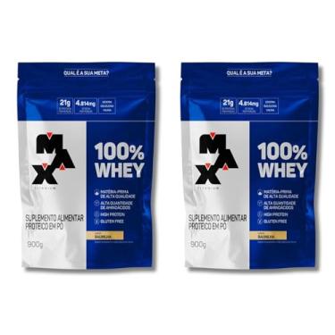 Imagem de Combo 2x 100% Whey Refil Max Titanium - 900G Baunilha
