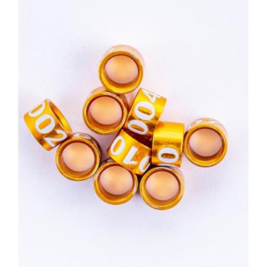 Imagem de Anilhas Fechadas de Alumínio 3.2mm Numeradas - Pact c/ 20und
