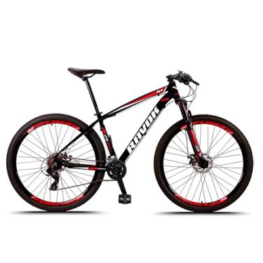 Imagem de Bicicleta Aro 29 Ravok Alumínio Freios a Disco com Suspensão (15, Preto e Vermelho)