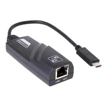 Imagem de Cabo Adaptador Lan Ethernet Rj45 Tipo C Usb 3.1 1000Mbps