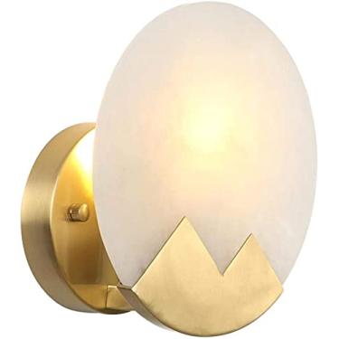 Imagem de Luz de parede loft lâmpada de parede vintage ao lado do café banheiro espelho luz retro vidro cobre led arandelas luz de parede (tamanho: d)