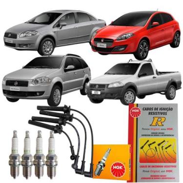 Imagem de Jogo Cabo e Vela Fiat Motor 1.6 1.8 16v E-torq 2011 2012 Ngk