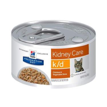 Imagem de Ração Úmida Hills Kidney Care k/d Sabor Frango e Vegetais para Gatos A