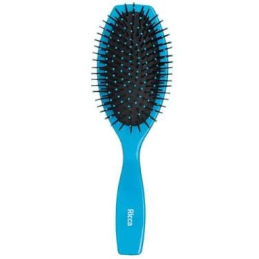 Imagem de Escova de Cabelo Oval Almofadada Azul nº 186 - Ricca