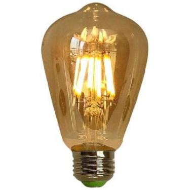 Imagem de Lampada Led Filamento Bulbo St64 4W E27 Ambar Retro 2200K