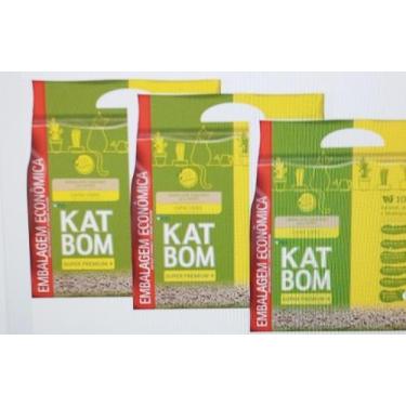 Imagem de 3 Kat Bom Capim Limao de 3 kg Granulado Sanitário para Gatos - Katbom