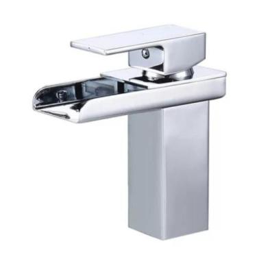 Imagem de Torneira Monocomando Banheiro Cascata Bica Baixa Calha Metal - DeckCas