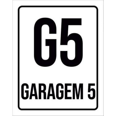 Imagem de Placa Sinalização Ambiente Indicativo G5 Garagem 5 36X46 - Sinalizo