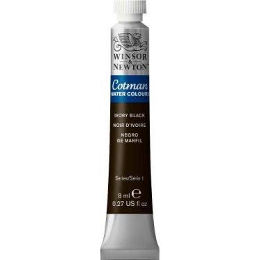 Imagem de Aquarela Winsor &amp Newton Cotman 8ml 331 Ivory Black 0303331 1 ed - 