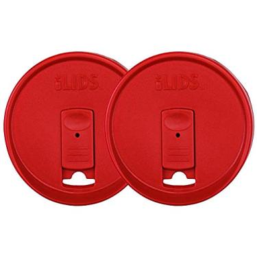 Imagem de iLIDS Tampa para bebida Mason Jar, Embalagem com 2, Vermelho, Wide Mouth, 1